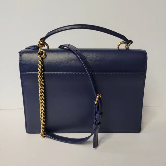 ❌SOLD❌SAINT LAURENT Blue Leather Medium Sunset Shoulder bag/Crossbody. - Picture 5 of 15